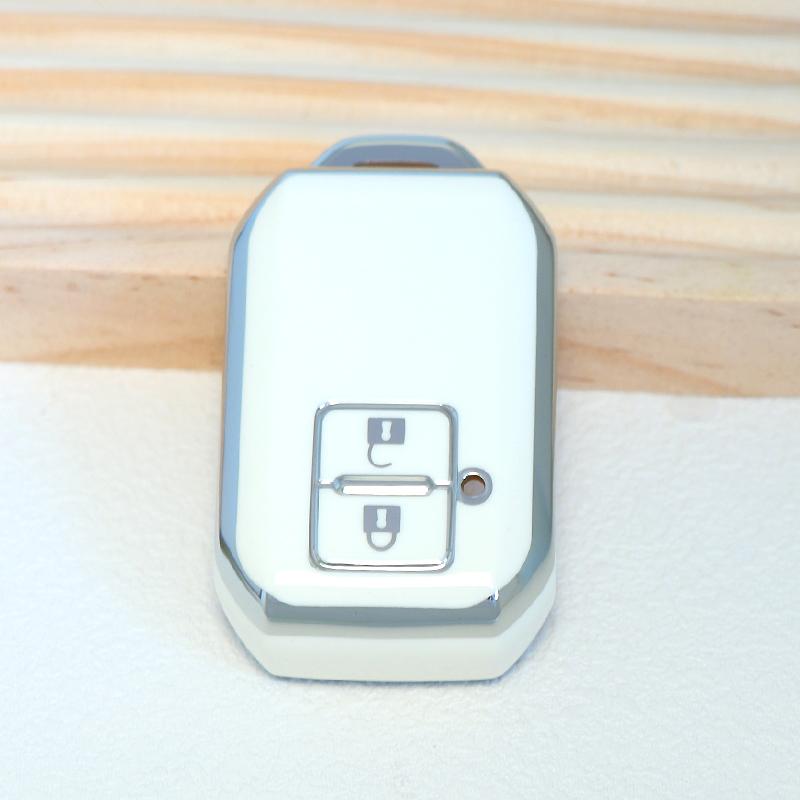 Модный ТПУ Чехол-накладка для ключа дистанционного управления автомобиля для Suzuki Ertiga Swift Wagon R 2 кнопки Защищенный держатель Бесключевой брелок Аксессуары