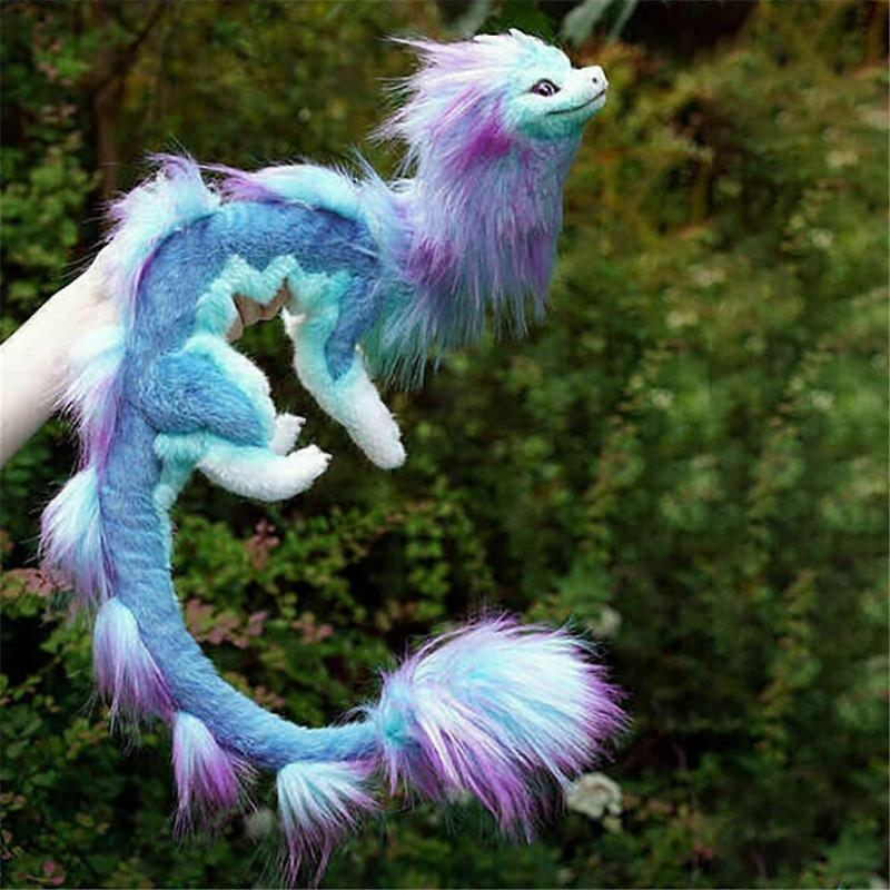 (RFUT) 50cm  Dragon Plush Doll Blue Dragon Kids Toy  Doll For Children's Birthday Gifts Halloween Dolls