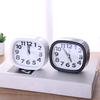 Square Round Small Alarm Clock Snooze Silent Sweeping Wake Up Table Clock Battery Powered Compact Portable Travel Alarm