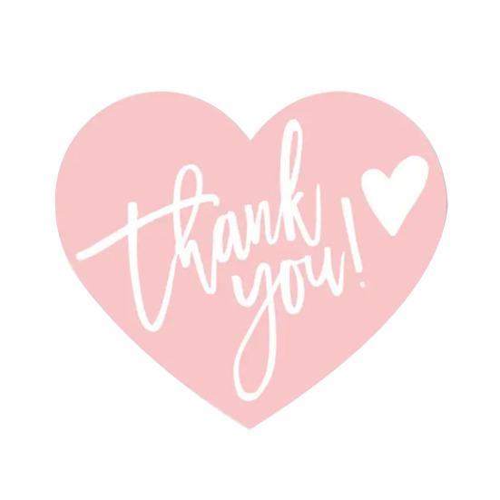 150 Pcs Love Heart Shaped Thank You Cards 2.36 X 2.76 Inch Blank Notecards Greeting Cards for Wedding Baby Shower Small Business