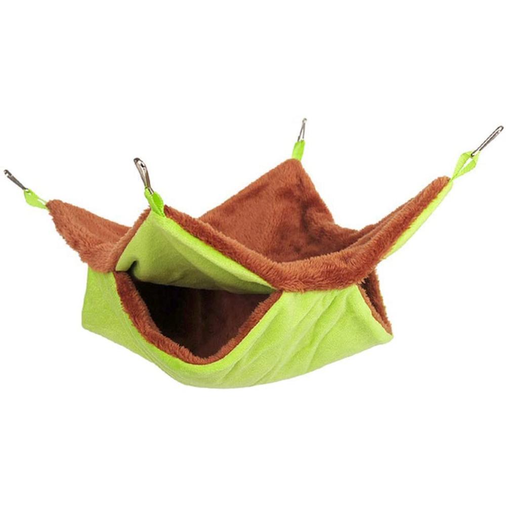 Squirrel Chinchilla Hut Double Layer 2 Tiers Soft Hanging Hamster Bed Cage Tent Parrot Hammock