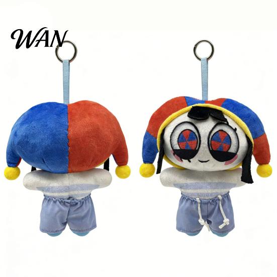 Mini Plush Toy Keyring Clown Keychain for Backpack Cute Stuffed Animal Soft Handbag Pendant Purse Charm Funny Gift Kids Women Fluffy