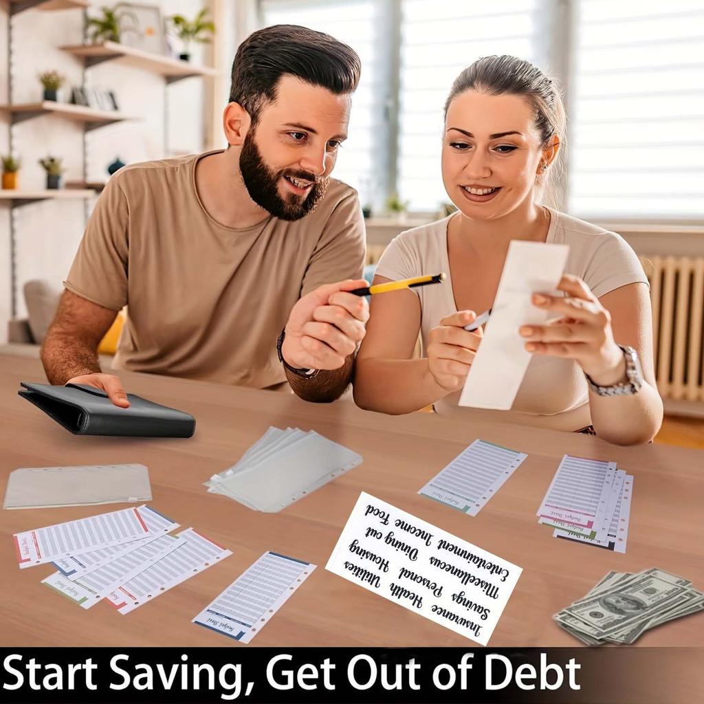 Папка А6, блокнот для записей от руки, блокнот с узором, блокнот на разъемных листах из ПУ кожи, карман на разъемных листах для наличных, блокнот для бюджетных записей