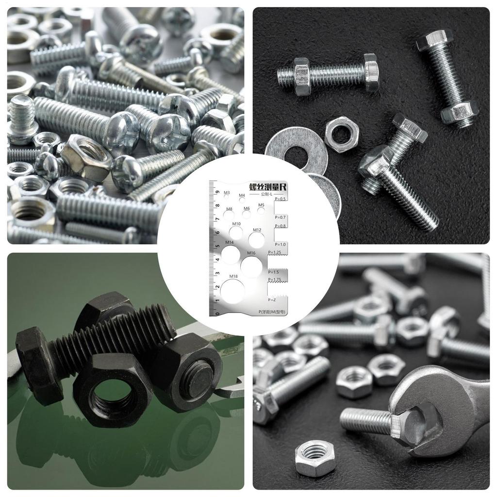 Винт Измерительная линейка Портативный Резьбомер Болт Резьбомер Измерительный инструмент Для Биты Болта Гайки Винта Поделки Домашнее использование