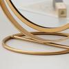 Oval Makeup Mirror Light Luxury Desktop Stand Mirror Iron Art Vanity Mirror  Student Dormitory