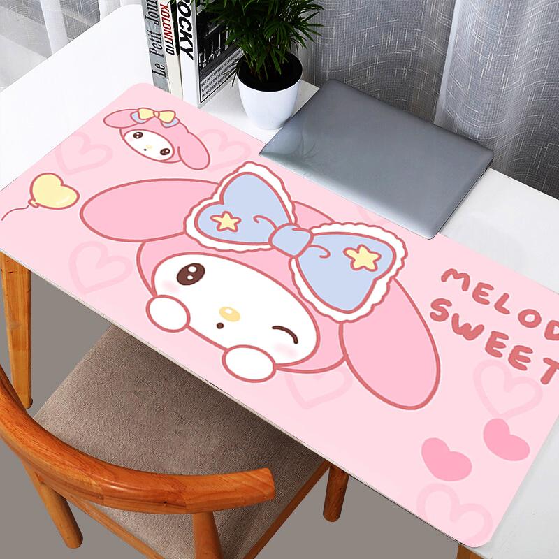 My Melody Mouse Pads durable Big Gamers Anime Computer Extended Game Mousepad Desk Mat Keyboard Rubber Durable Carpet