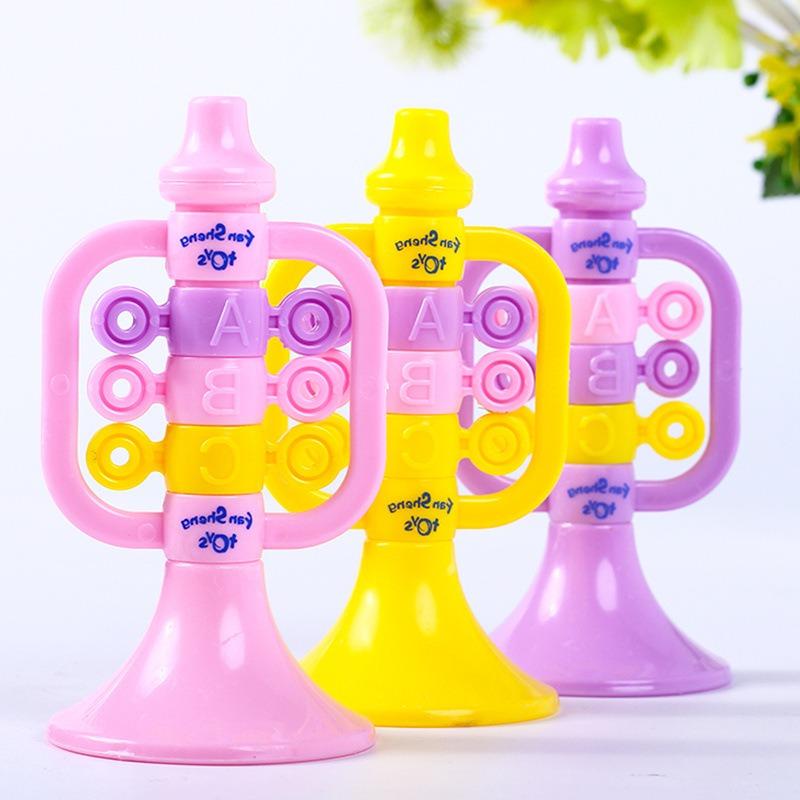 1PCS Plastic Trumpet Musical Instruments for Children Baby Kids Education Toys Small Music Trumpet Hooter Baby Toy Random Color