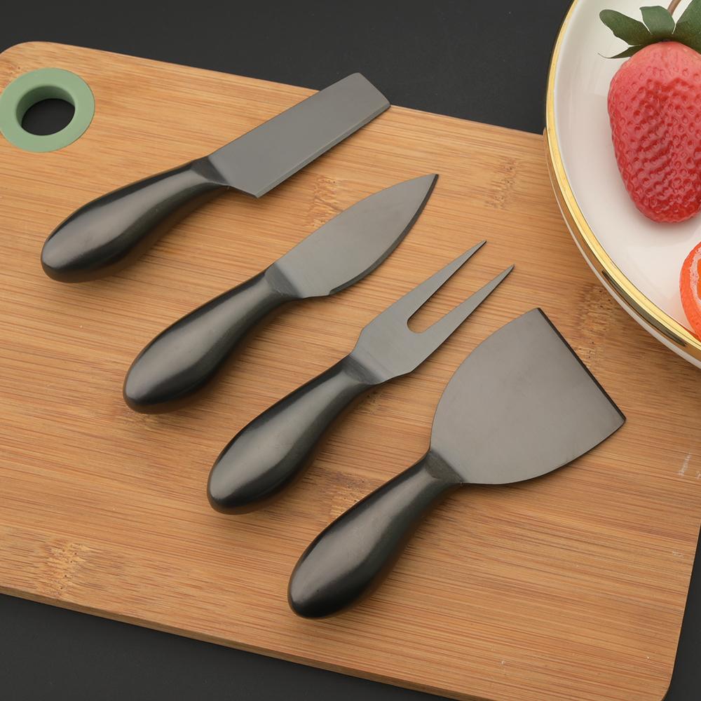 6Pcs Matte Gold Mini Knife Fork Cheese Tool For Butter Cheese Slicer Cutter Stainless Steel Cutlery Tool Kitchen Gadget