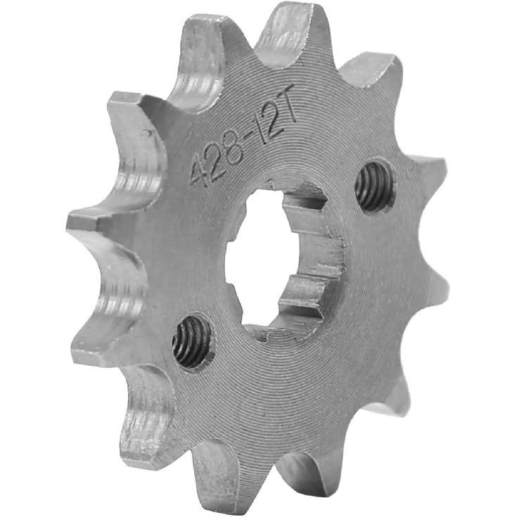 428 Chain Sprocket 12T 17mm Front Engine Sprocket Compatible with 50cc 70cc 110cc 125cc 140cc 160cc ATV Dirt Bike Quad TaoTao Roketa Sunl (12T, 17mm)