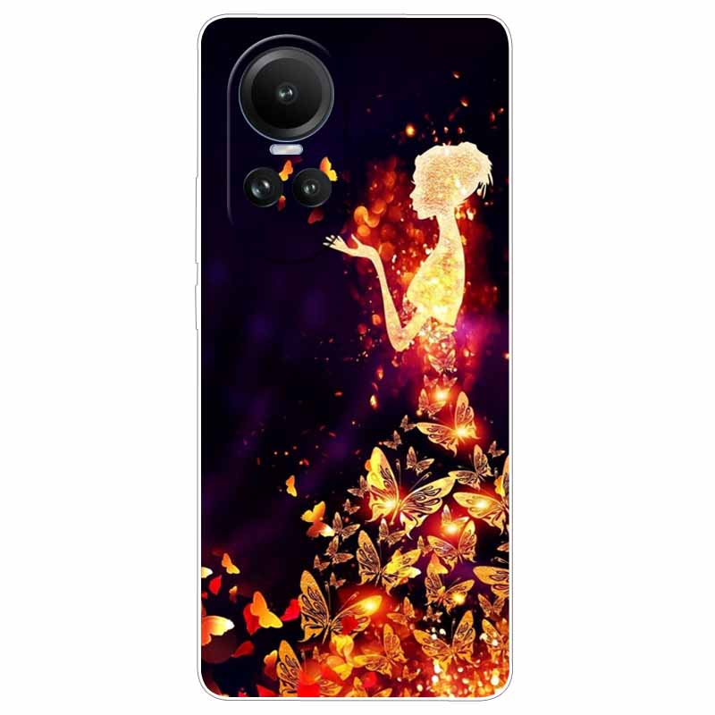 Чехол для Oppo Reno 10 5G CPH2531 Силиконовый Расписной Кот Животные ТПУ Мягкий Мраморный Coque для Oppo Reno10 Pro 5G CPH2525 Чехол для Телефона