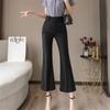 Harajuku OL Office Summer High Waist Summer Women's Wide Leg Capris Flare Pants for Women Baggy Suit Pants Woman Trousers