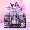 12 шт. 0,5 мм Sanrio Kuromi Эльф Коробка Нажимная Ручка Высоко-Красивая Нейтральная Ручка ST Головка Ручка для Подписи Черная Гладкая Сезон Возвращения в Школу
