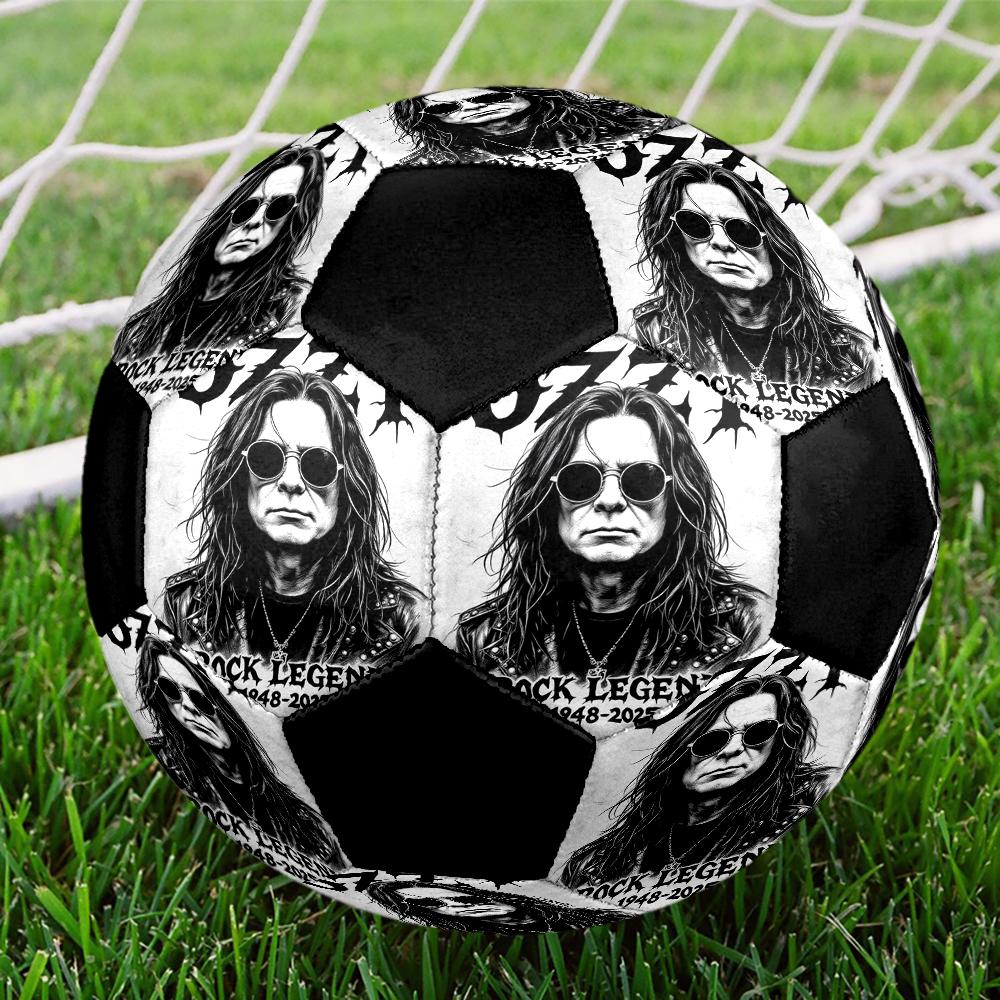 Ozzy Osbourne Indoor Soccer Ball Colorful Machine Stitched PVC Size 5 Team Training Competition Ready Durable High-Bounce Cool Sports Gift