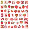 50Pcs Kawaii Strawberry Stickers DIY Stickers Scrapbooking Phone Luggage Skateboard Vinyl  Waterproof Graffiti Decals