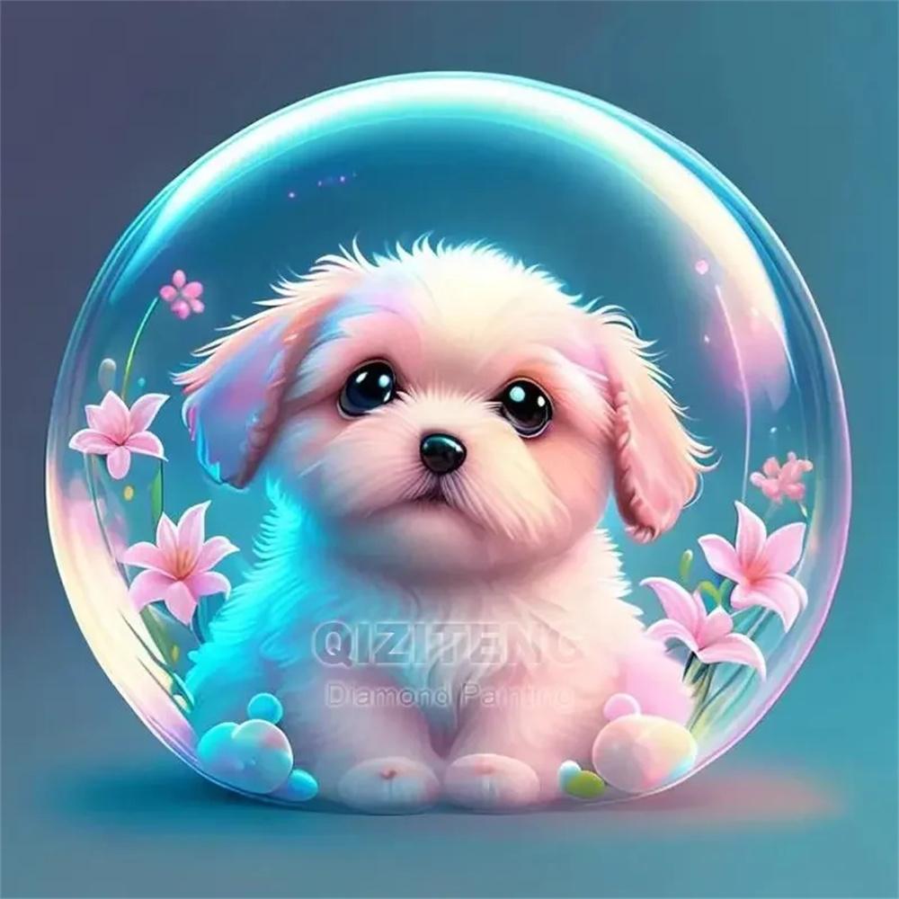 5D AB Diamond Painting Unicorn Tiger Dog Glass Ball Animal Picture Cross Embroidery Mosaic Kit Hobbies Diy Decoration