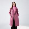 Women's Vintage Double-Breasted 100% Wool Long Coat