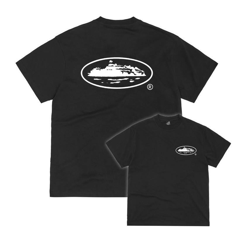Devils Island Letter Print T-Shirt Men Women Loose Fit Casual Streetwear Short Sleeve Tee