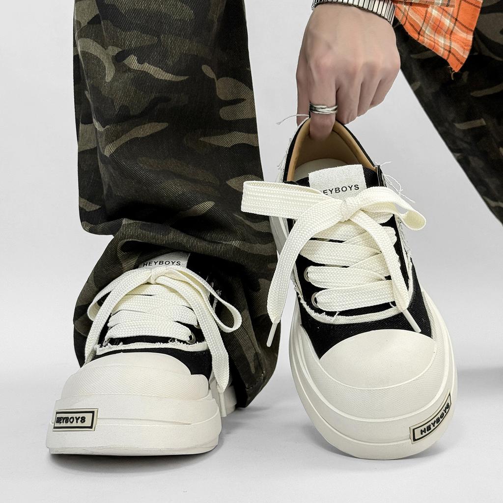 Модная обувь для мужчин Модные парусиновые мужские туфли Увеличивающие рост Повседневные на толстой подошве Кеды на платформе для пары Трендовые кроссовки Zapatos Hombre