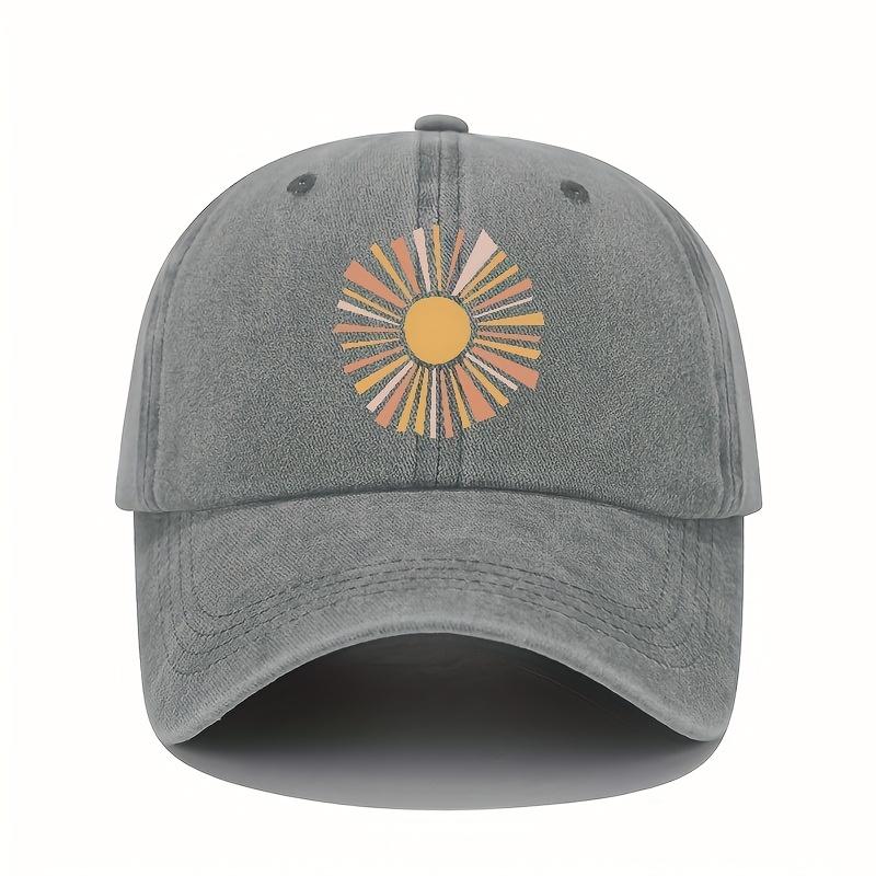 Sun print baseball cap, adjustable for both men and women, seasonal casual cap, fashionable headwear