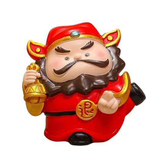 Chinese Mythological Figurine Resin Mini Folklore Figure Good Luck Ornament Fengshui Sculpture for Home Car Dashboard Decor