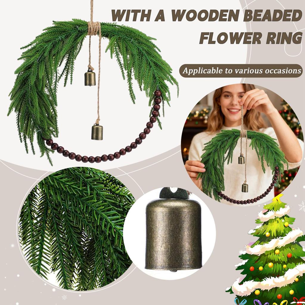 Миниатюрный рождественский венок Норфолк, Подходит для входных дверей, Деревенский рождественский, И может использоваться, Камины, Столы и W