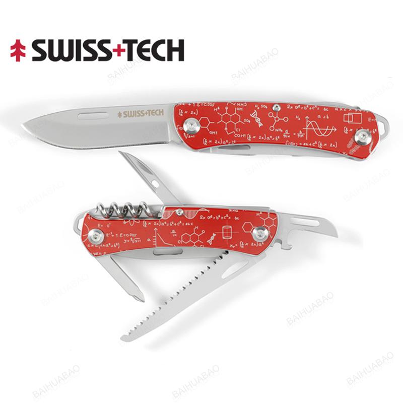 SWISS TECH Mini Pocket Multitool 9 In 1 Portable Folding Outdoor Multi Tool Bottle Wine Opener Outdoor Camping EDC Tools 4