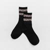 Elastic Leopard Pattern Breathable Warm Socks Long Socks Mid Tube Socks Autumn Winter