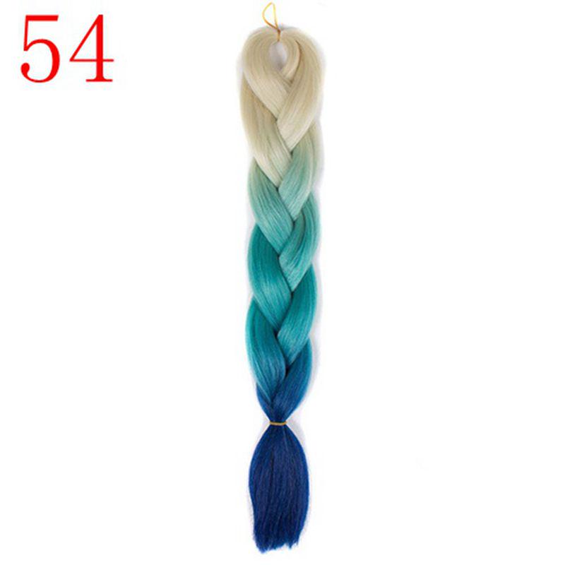 Ombre Hair Jumbo Braids Волосы Синтетические наращивания волос для женщин Розовый Красный Синий 102 Доступных цвета