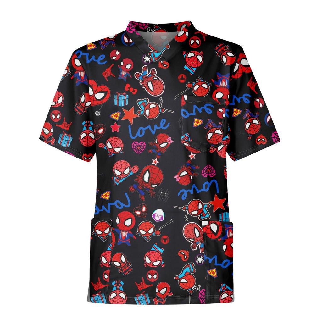 Мужской топ с коротким рукавом и V-образным вырезом с принтом нагрудного кармана