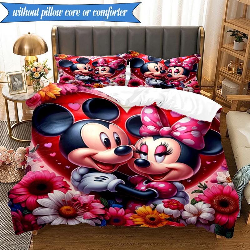 Mic-key 3pcs K-pop music group Bedding set,Ideal for Bedroom, Dormitory,Including Duvet Cover And 2pcs Pillowcases,Fan gifts