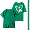 St. Patrick's Adult Green Crew-neck Short-sleeved Printed Green Three-leaf T-shirt