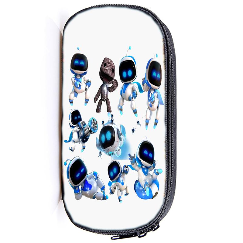 Пенал для карандашей Astro Bot Astronaut с застежкой-молнией, сумка-карандаш, функциональный портативный пенал с застежкой-молнией, канцелярские принадлежности для студентов