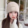 Вязаная шапка для женщин на осень и зиму, корейский новый стиль, теплая, с плюшем, модная шерстяная шапка, повседневная милая шапка, защита ушей, теплая шапка, толстая