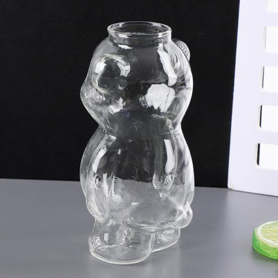 Yousheng 320ml Water Cup Bear Shape Glass Mug Heat-Resistant High Borosilicate Glass Coffee Tea Juice Drinking Bottle