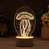 Day Gift Home Decor Acrylic LED Night Lights Luminous  Table Lamp 3D LED Light Rabbit Heart Love