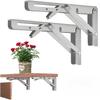 2 шт. Прочный складной кронштейн для полки, DIY L-образный кронштейн из нержавеющей стали для верстака, складного стола, петли
