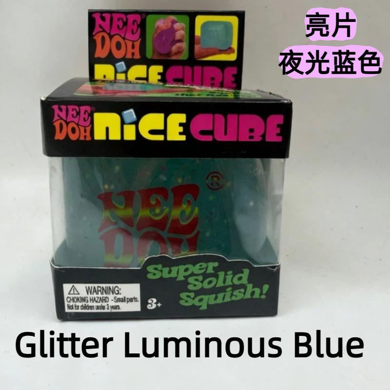 Новый Schylling Needoh Nice Cube Сквиши Игрушка-антистресс Светящаяся в темноте Медленный отскок Сенсорная Блестящая Снятие напряжения для взрослых Подарки