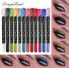 12 Color Eyeshadow Stick Glittery Eye Makeup Easy-to-Apply Smudge-Proof Eye Shadow Pencil Shimmer Eye Makeup