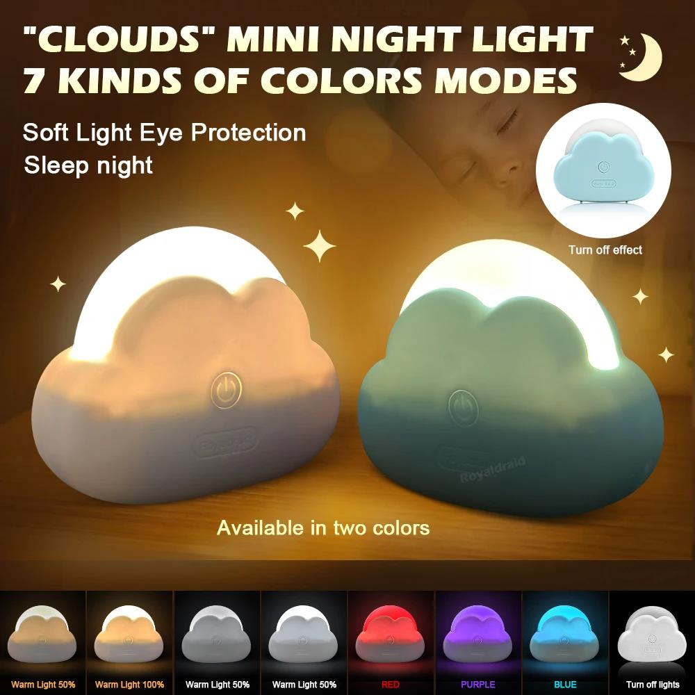 НОВЫЙ Creative Cloud Mini Night Light USB перезаряжаемый портативный светильник для спальни, украшения дома, настольная лампа для детей, подарок на день рождения