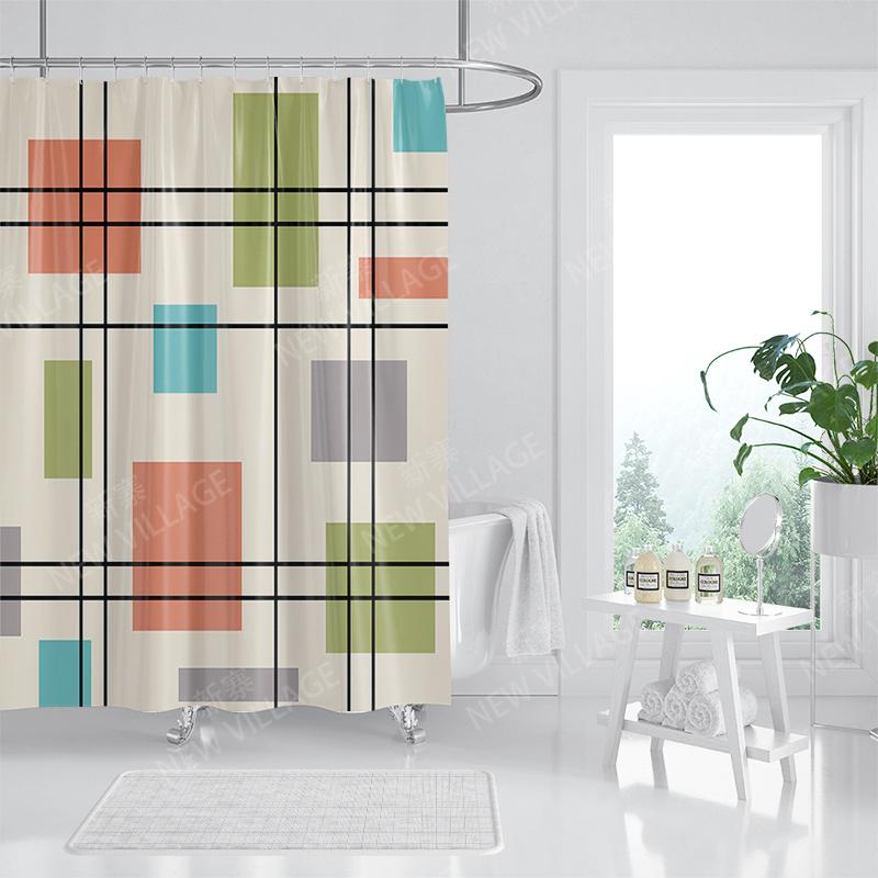 Waterproof Fabric Shower Curtains Bathroom Curtain Accessories 180x200 Bath Curtain for Shower 240*236 Nordic Boho Decoration