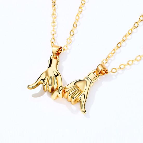 Комплект из 2 парных ожерелий для пар Pinky Promise, парные ожерелья для лучших друзей, подарок на годовщину Дня святого Валентина