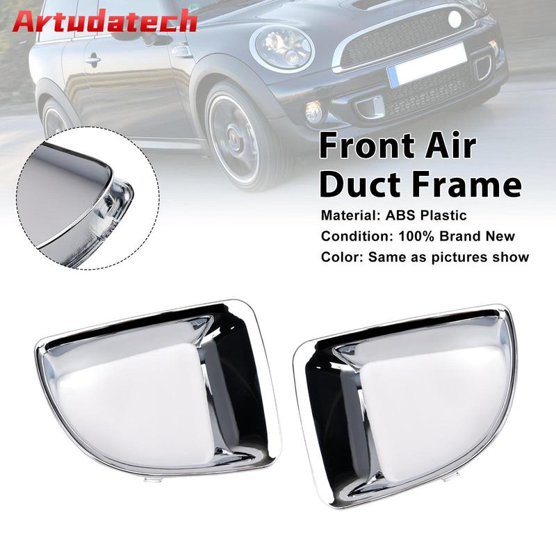 Artudatech Chrome Front Air Duct Frame 51117255117 Fit for Mini R55 R56 R57 R58 R59 JCW S
