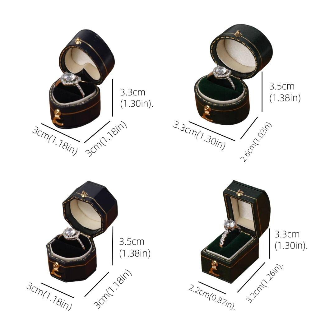 Exquisite Engagement Ring Box Display Holder Jewelry Storage Box Small Ring Bearer Box  Unisex