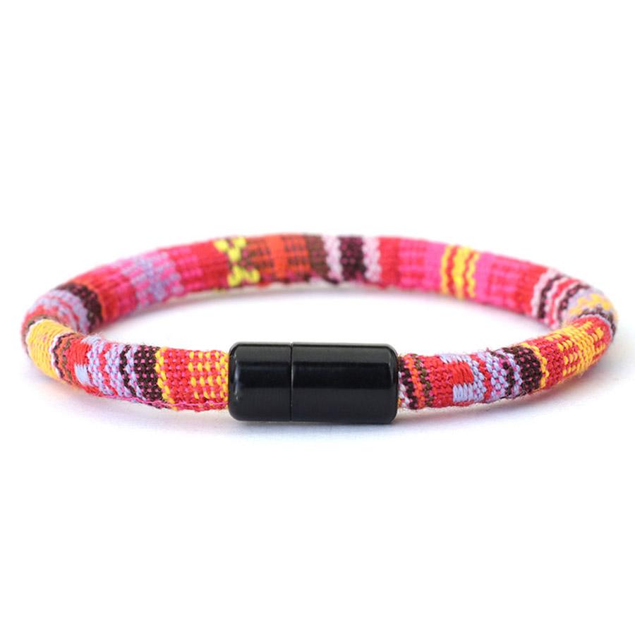 Богемный ручной браслет из веревки для мужчин и женщин, этнический стиль, модель для пары, красочная ткань, BFF, подходящие украшения