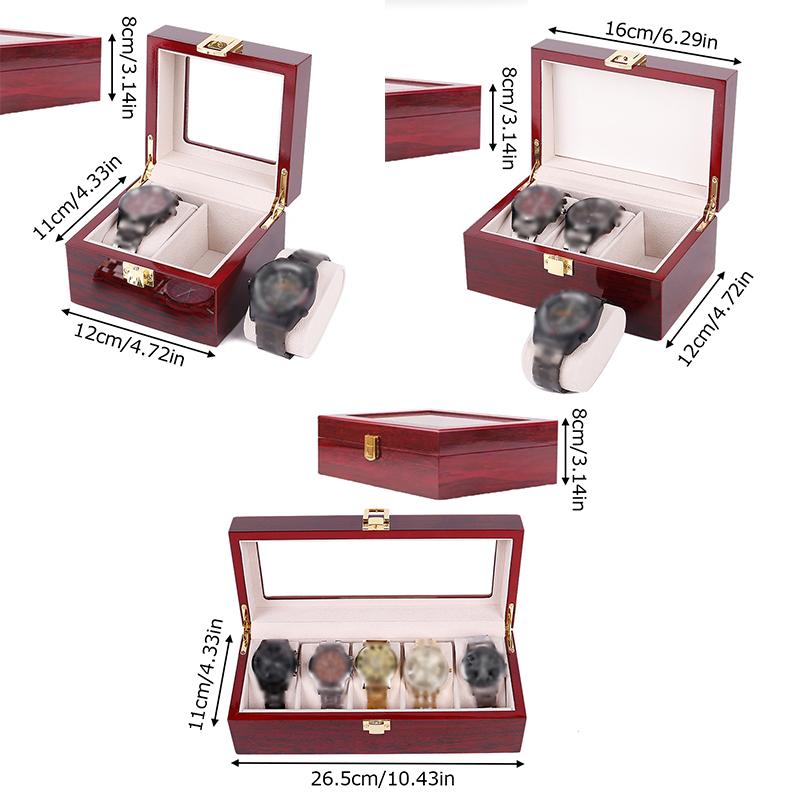 1 шт. витрина для часов винтажные визуальные часы ювелирные изделия дисплей деревянная коробка для часов роскошь 2/3/5 сетки