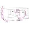 Black Coffee Table 101.5 x 50 x 43.5 cm Cold Rolled Steel