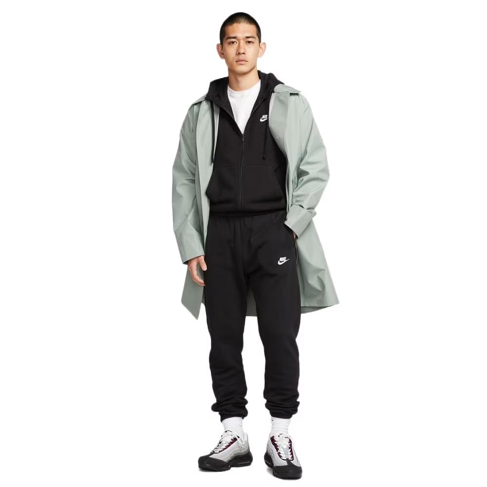 Nike Худи на молнии из френского махрового трикотажа Club BV2649-010 Черный/Белый (Размер S)