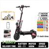 Электросамокат BOYUEDA S5 6000 Вт Двойной двигатель 60 В 38 Ач NFC Активация Электрический самокат 11" внедорожная шина Интеллектуальное управление приложением Электросамокаты