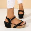 Fashion Platform Women Sandals Summer Flats Shoes Casual Walking Woman Slippers Designer 2025 Trend Fashion Retro Dress Lady Zapatillas
