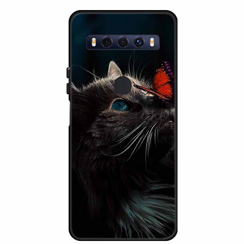 Для чехла TCL 10 SE 10SE Coque Черный ТПУ Силикон Мягкая задняя крышка Чехлы Для телефона TCL 10 SE 6.52" Funda Сумка Защитный чехол